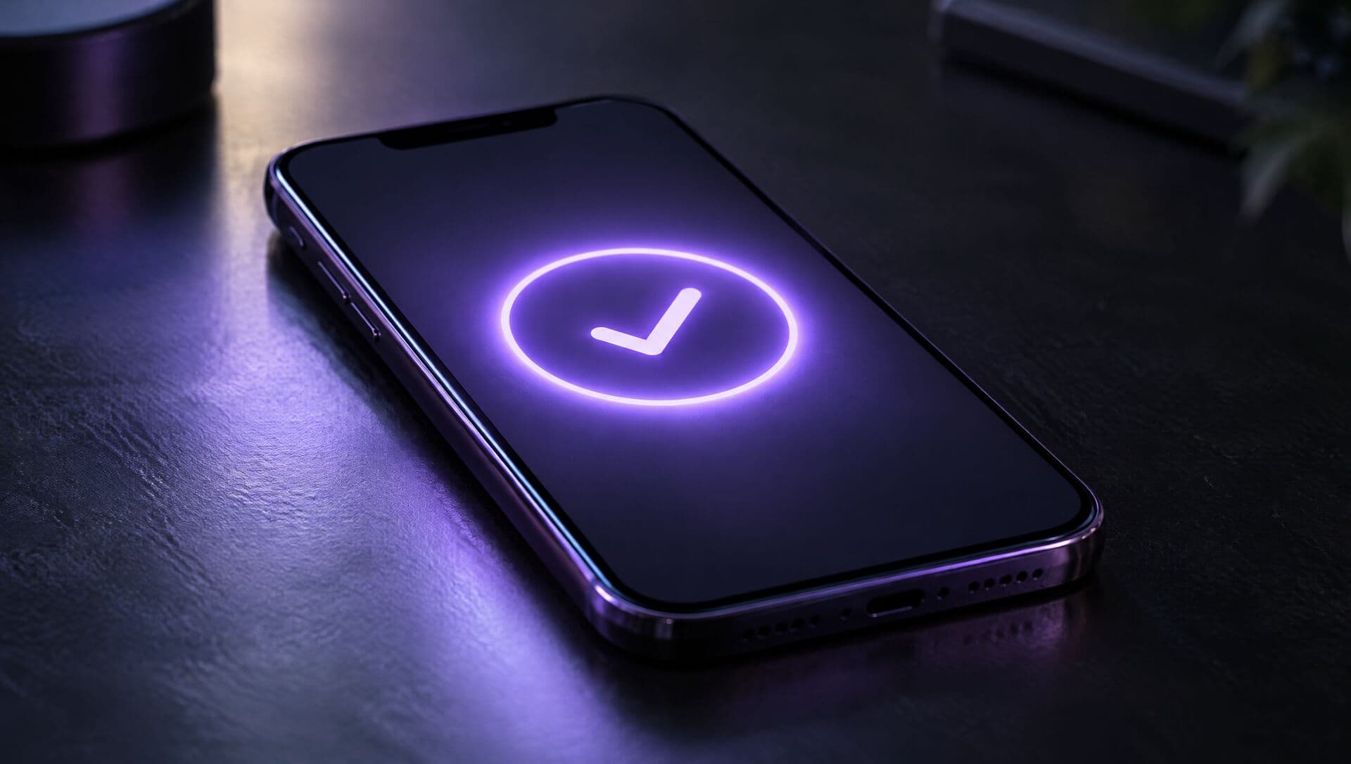 A phone showing a verification ring