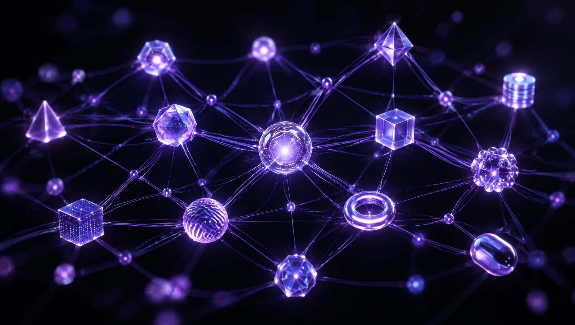 Many different nodes joined into one network